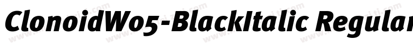 ClonoidW05-BlackItalic Regular字体转换